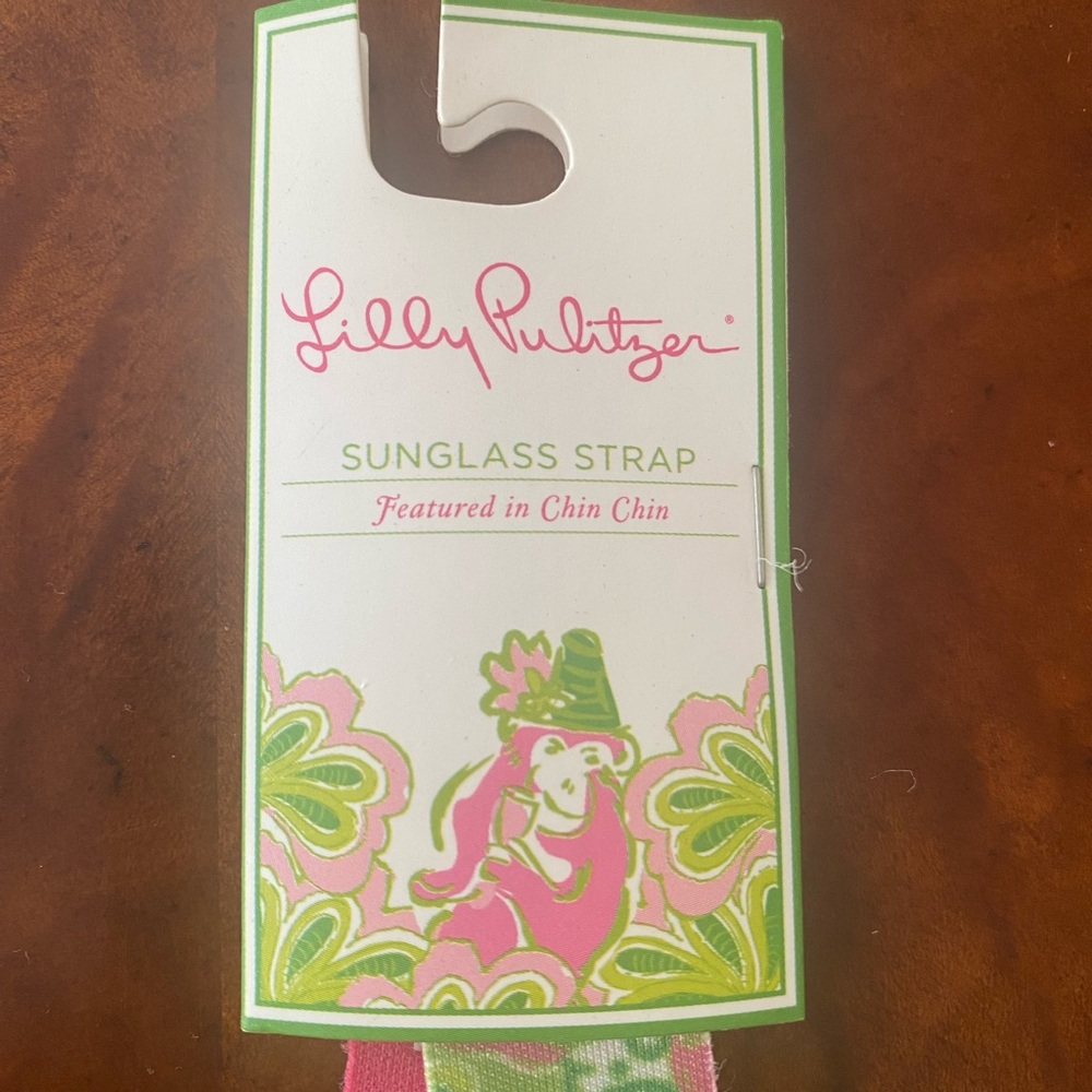 Lilly Pulitzer Sunglass Strap in Pink and Green Floral